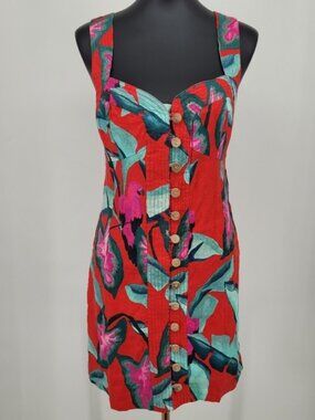 FARM Rio Tropical Linen Mini Dress Size M